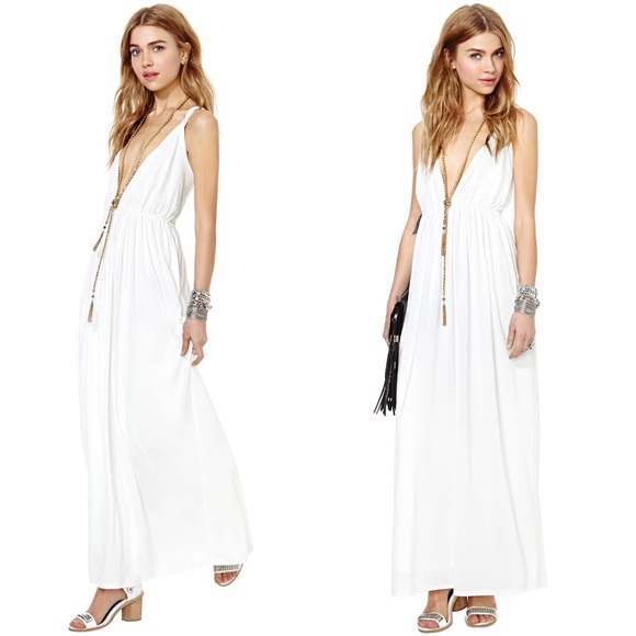 Beautiful Nasty Gal white goddess long dress - Picture 2 of 3